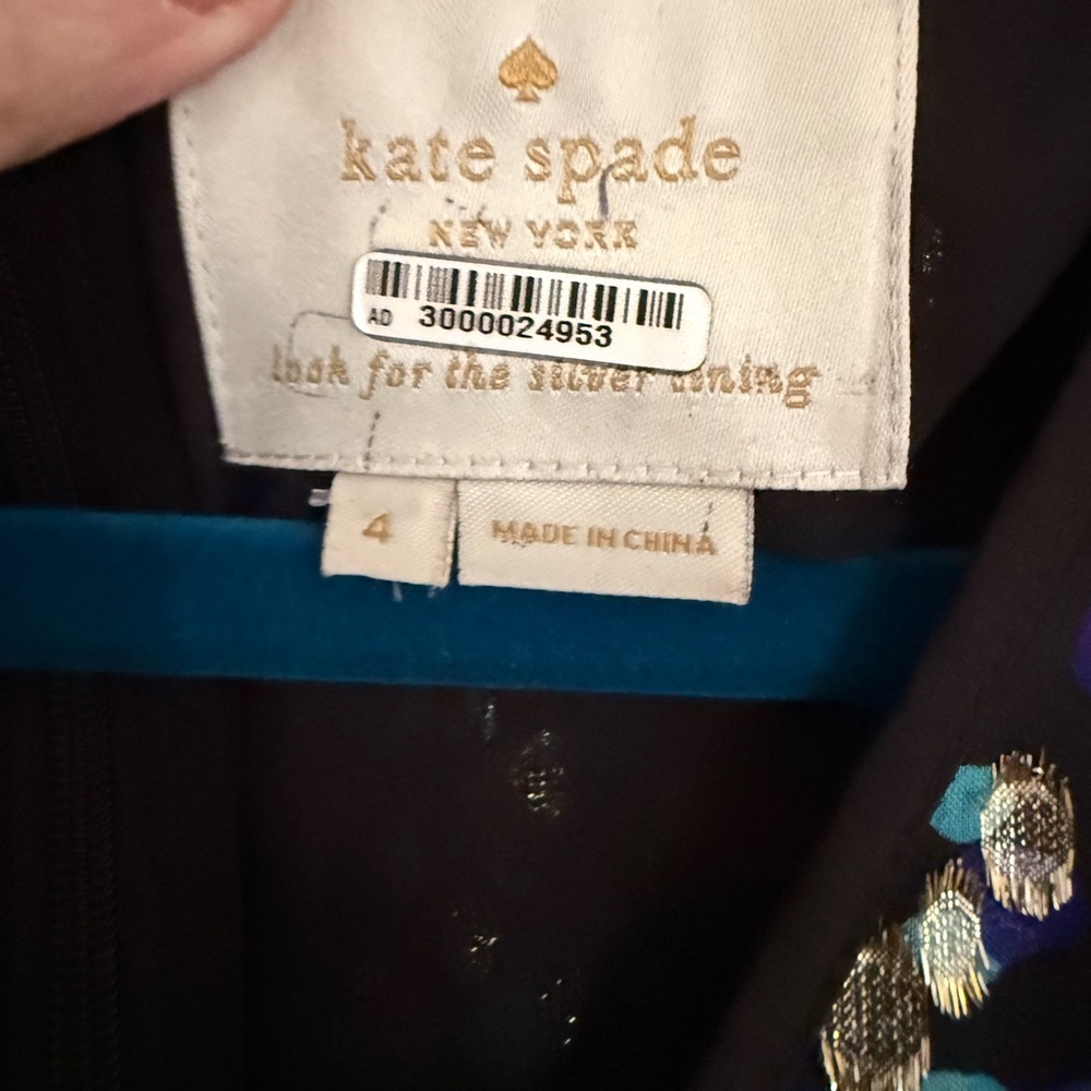 Kate Spade Black Multicolor Long Sleeve Dress - Picture 2 of 2